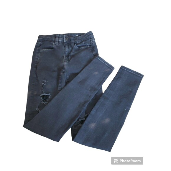 American EAGLE Next Level Stretch Juniors Black 00 - Picture 1 of 6